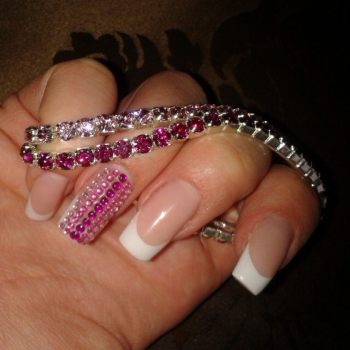 #swarovski#diamond#pink#nails#new#love#white