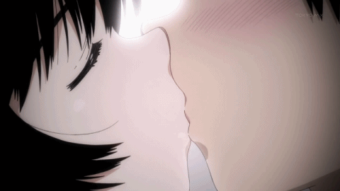 nazo no kanojo x anime kiss gif