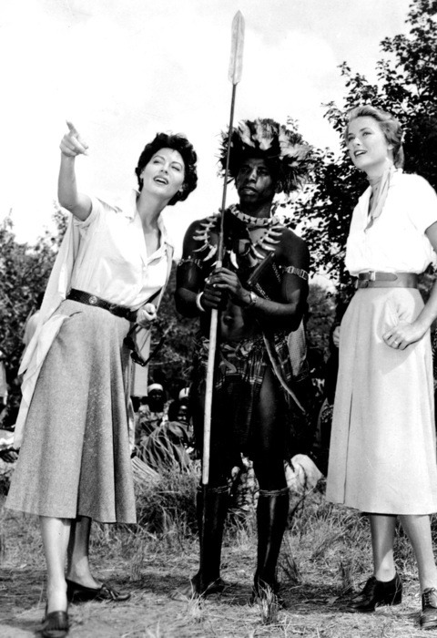 Ava Gardner and Grace Kelly in &#8216;Mogambo&#8217;, 1953.