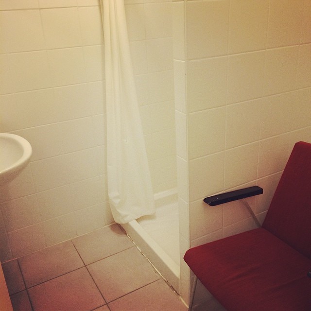 #lonelychairsatcern #B3562 the mystical chair inside the shower room in #p5 #CMS #LHC #CERN