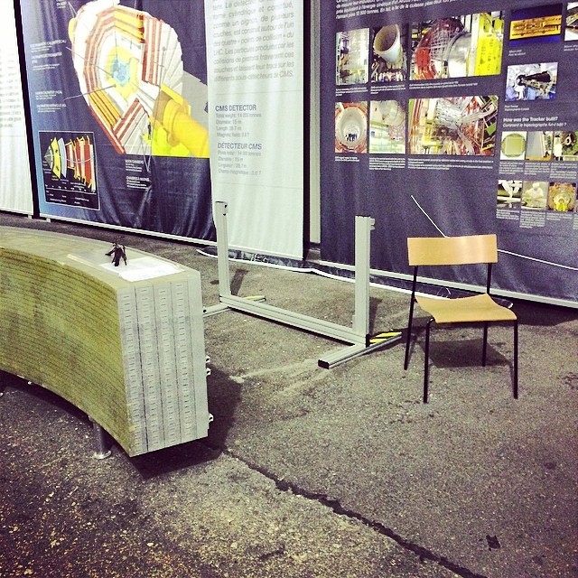 #lonelychairsatcern with a piece of the#CMS #Solenoid #p5 #tent