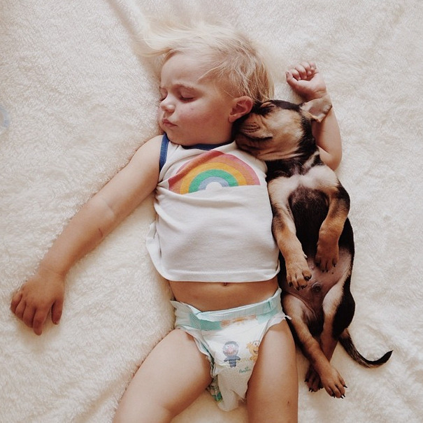 (via This Puppy And Baby Are The Most Adorable Nap Time Pals)
