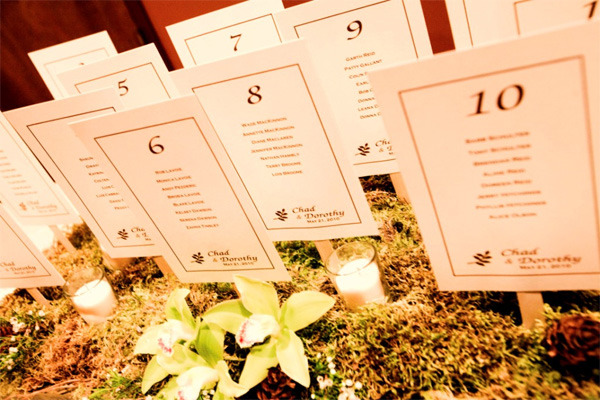 Wedding Table Seating Cards Ideas