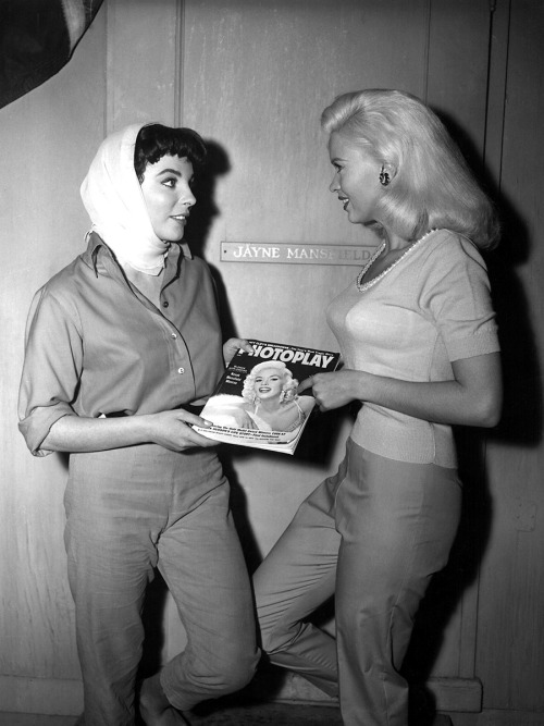 Joan Collins and Jayne Mansfield.