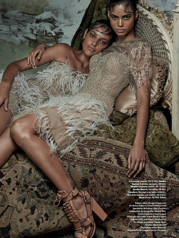 blog-salon-soca:</p> <p>Vogue Brazil February 2014 | Models: Mariana Santana, Caroline Prates &amp; Andressa Torres | Photographer: Zee Nunes<br /> 