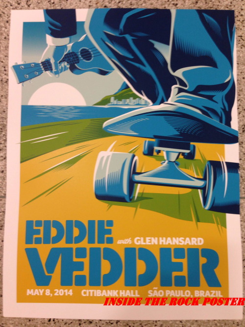 insidetheposter:  Eddie Vedder Sao Paulo Night 3 poster by Mark 5 
All the details HERE
