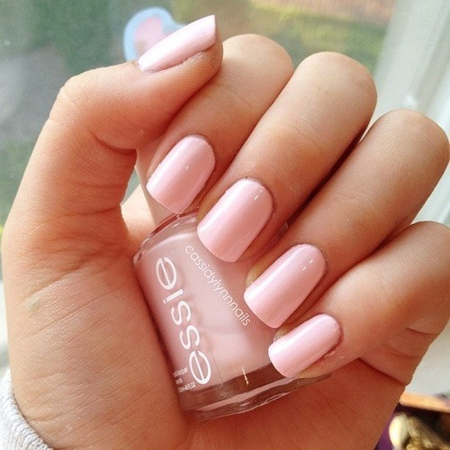 essie:

Pretty in pale pink. 
