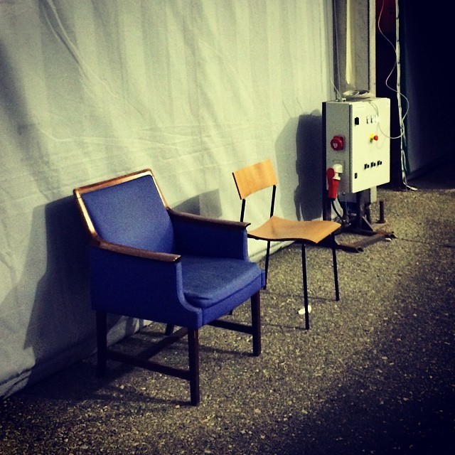 #lonelychairsatcern glamour chair with regular chair at the #CMS tent #p5 #CERN