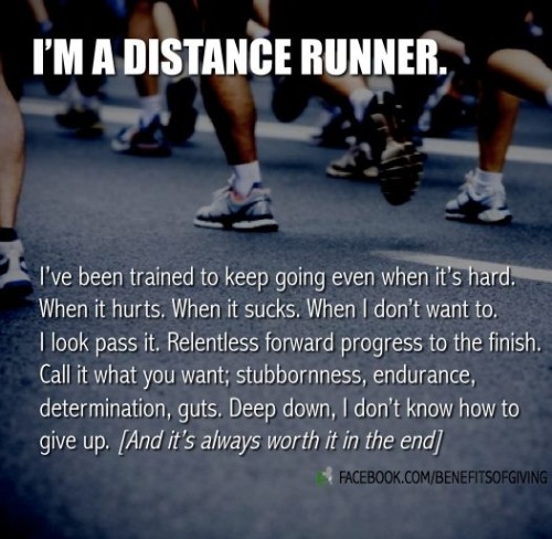 I'm a distance runner