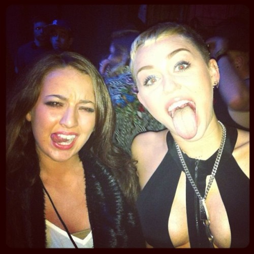 Miley Cyrus Boobs Out At Party&#8230;