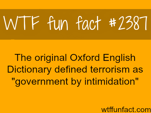 Oxford Dictionary, The Definition of Terrorism - WTF fun facts