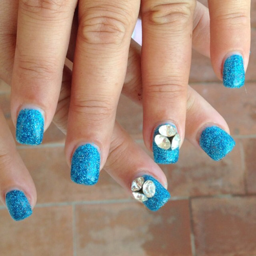 #blue #nails #diamond #top @emmaelisaalessio 💅💪💙💎