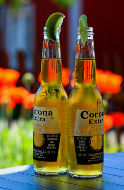 Two ice cold Corona with lime by defdac on Flickr.