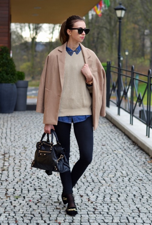 blouse zara knit american apparel coat