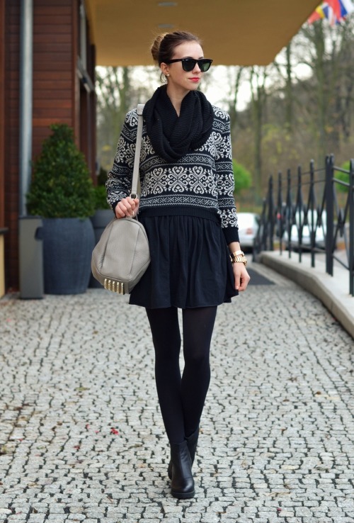 sweater chicwish skirt american apparel