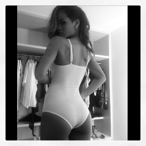 Rihanna&#8217;s Ass In A Sexcii White One Piece Lingerie Outfit on Instagram Earlier This Month&#8230;