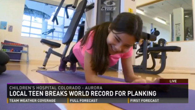 Any Spartan who&#8217;s ever planked knows that they suck. They&#8217;re painful. They&#8217;re sinister. They are the evil half-brother of the burpee. <br /> But today, Gabi Ury, a 16-year-old from Colorado, managed to hold it for a full 80 minutes. She now holds the Guinness World Record for longest plank held by a female.Talk about strength! If Gabi isn&#8217;t a Spartan yet, we need to make her one! Please contact us if you are a friend of Gabi&#8217;s as we&#8217;d like to extend her a lifetime pass to race with Spartan. Now, back to your plank. Today, you&#8217;ll hold them a little tighter for a little longer! AROO! 