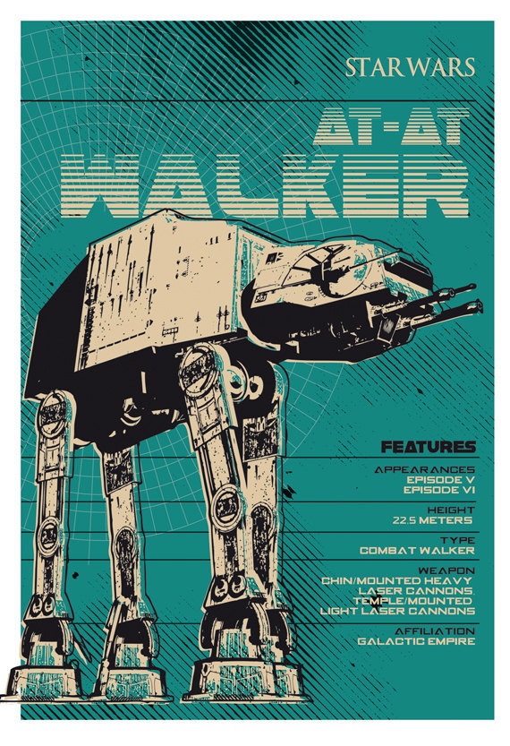 Star Wars Space Ships Poster Set - Created by 2 Toast Design
Available for sale on Etsy.