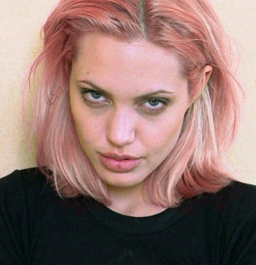 Vintage Indie Grunge Pink Retro 90s 80s Pink Hair Angelina