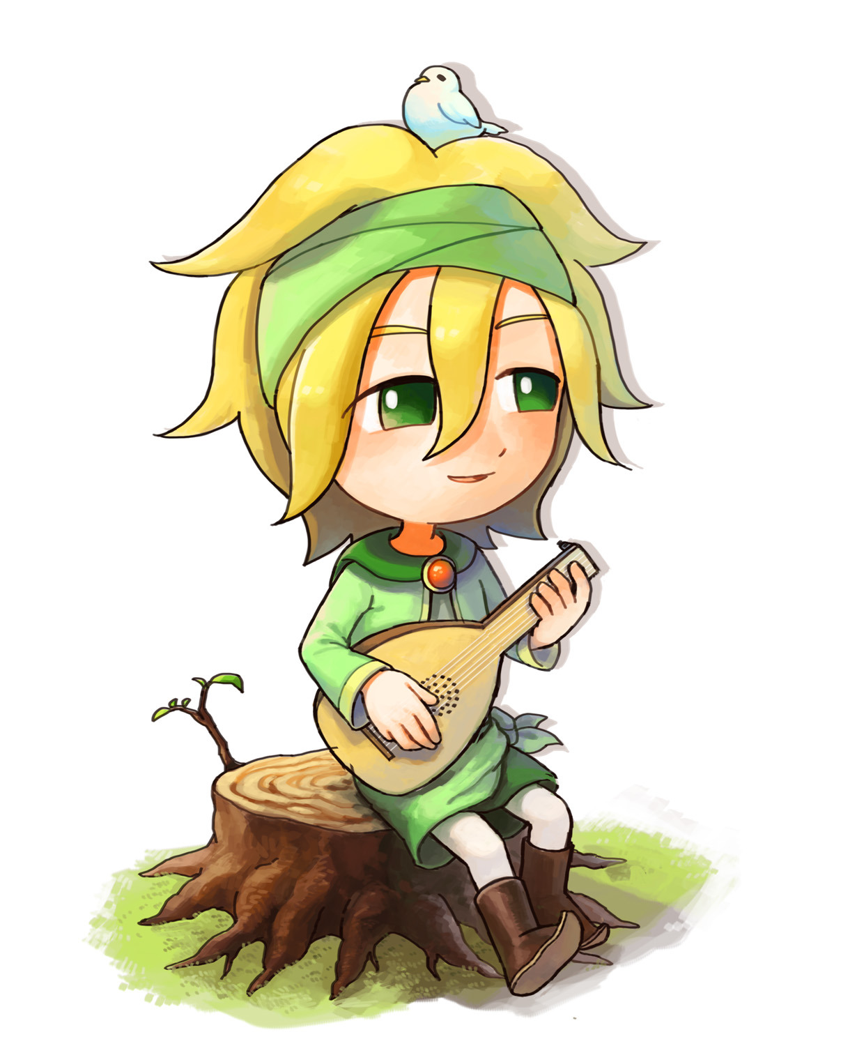 Gilbert is the second BACHELOR we’re revealing for Harvest Moon: The Lost Valley.  A travelling bard, Gilbert has a unique speech pattern among the residents this time – this eligible gentleman speaks in rhyme! “I am called Gilbert, my friend. Farewell until we meet again.”Gilbert’s knowledge is deep and wide; his knowledge of history and lore will be an asset by your side.  Humble and gentle to a fault, yet Gilbert’s heart is locked inside the tightest of vaults.  He&#8217;ll teach you the art of fishing when he arrives; it&#8217;s a necessary skill for long winters you must survive! His knowledge of the Harvest Goddess is important to your task, and his wit is as sharp as your favorite axe.“I&#8217;ve been seeking somewhere to plant seeds, the perfect spot for their growing needs.&#8221;Gilbert is a wanderer at heart, traveling from place to place. However, it seems there is a specific reason he has come to visit the Lost Valley. Do you have what it takes to get Gilbert to open up to you about why he really came here, and also convince him to plant his roots firmly in the Lost Valley?