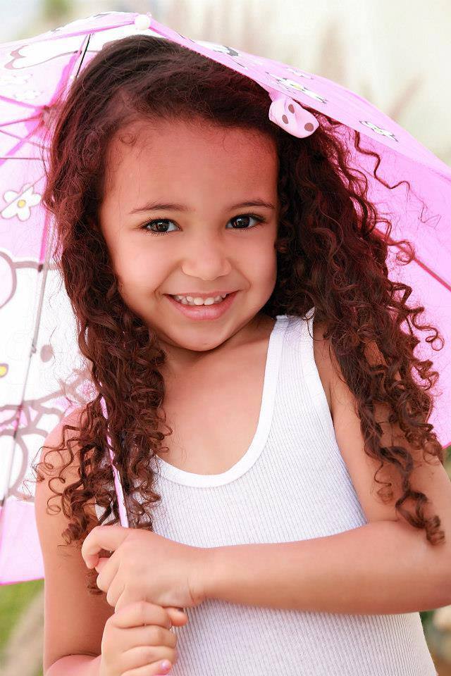 Cute Mixed Baby Girl with Curly Hair Tumblr