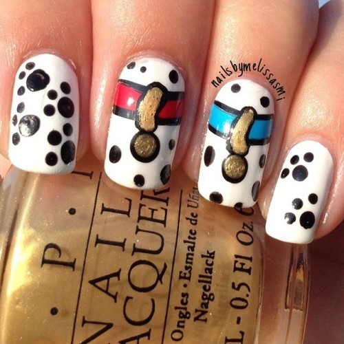 Dalmatian nails Credit to @nailsbymelissasmi...
