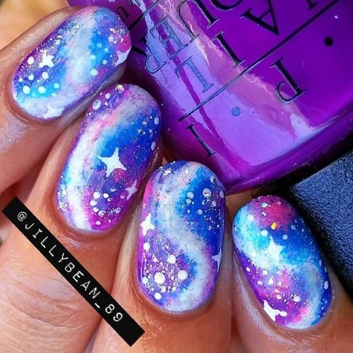 Galaxy nails Credit to @jillybean_89 (http://ift.tt/1q0QbNj)