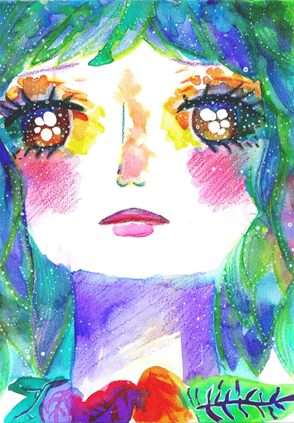 watercolour psychedelic gif | WiffleGif