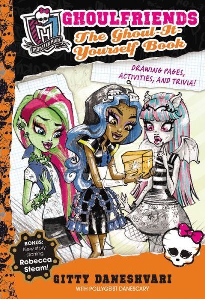 
Monster High: Ghoulfriends The Ghoul-It-Yourself Bookby Gitty Daneshvari
Fang out with your ghoulfriends and engross yourself in the student unlife of Monster High. Bring this ghoul-it-yourself journal to Study Howl, the Creepateria, and the Maul to bond with your beasties over Ghoulish Literature, scary-cool poems, delightfully dead dances, spooktacular fashions, and much more! Plus, Rochelle shares her scary favorite rules from the coveted Gargoyle Code of Ethics.
Then read the exclusive short story by Gitty Daneshvari! The ghoulfriends uncover new clues in connection with Robecca&#8217;s father, the mad scientist Hexiciah Steam! Will Robecca finally come face-to-face with her dad?
