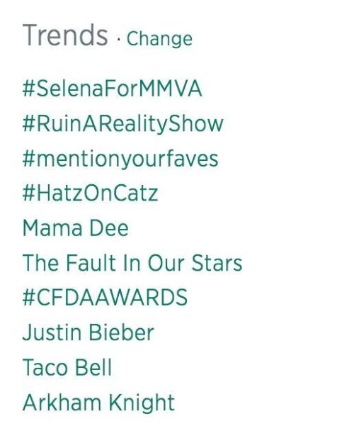 June 3: #SelenaForMMVA was the top trend on twitter.