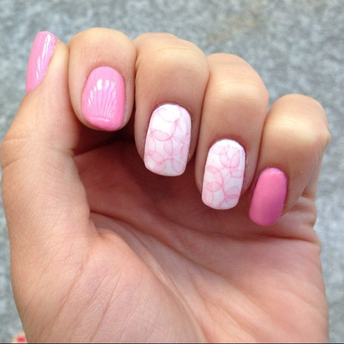Current mani - Bubblegum nails 🍬 #cuteandeasy #nailpolish...
