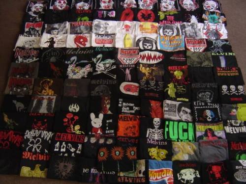 An impressive collection of Melvins T-shirts.