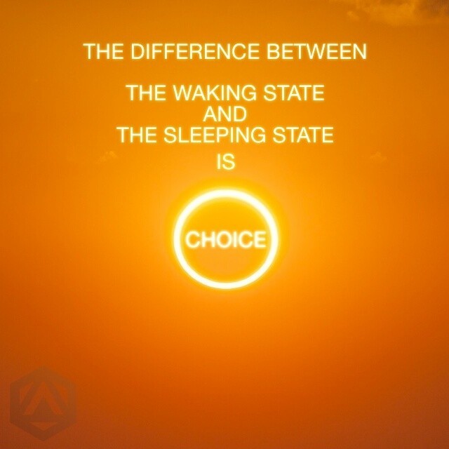 I know some lucid dreamers who won&#8217;t agree with this poster. But then again, they might actually agree with the opposite meaning! There&#8217;s not a whole lot of choice when in a subconscious trance state in waking life, but there are a LOT more choice in dreams after you become lucid! Double meanings abound&#8230;