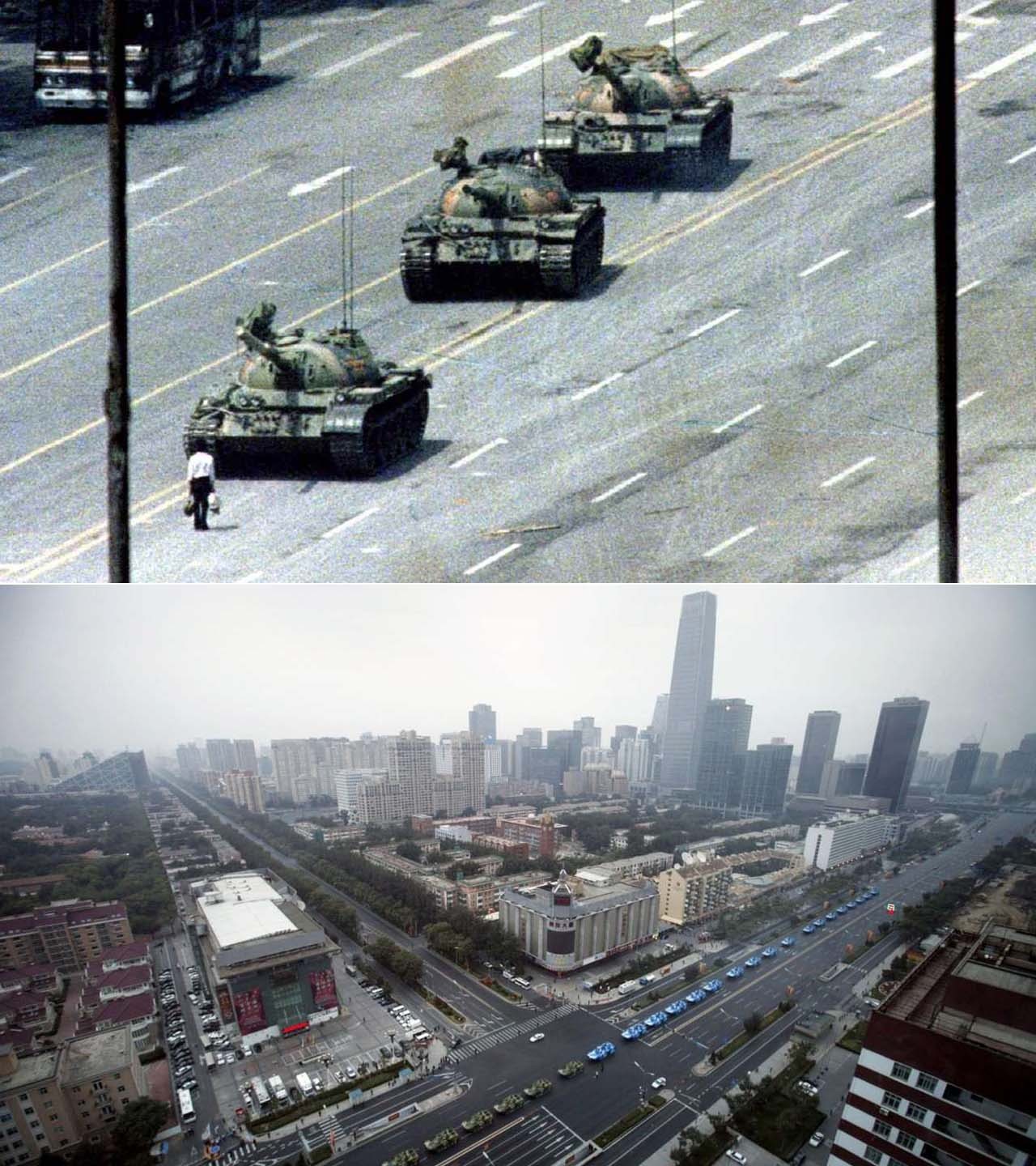 AYER Y HOY. Se cumplen 25 años de las protestas de la Plaza de Tiananmen, cuando el ejército abrió fuego y mató a un gran número de civiles desarmados. Entre el 15 de abril y el 4 de junio de 1989, protestaban contra el gobierno del Partido Comunista por represivo y corrupto, nunca se han publicado cifras oficiales de muertes. (REUTERS)
FOTOGALERÍA