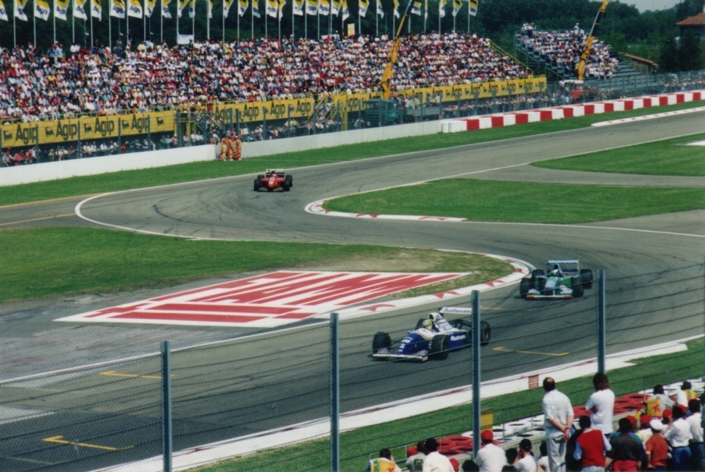 Lap 6 of the 1994 San Marino Grand PrixAyrton Senna, Michael ...