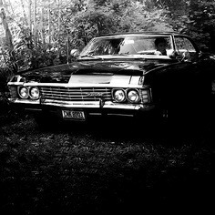 67 Impala Carry On My Wayward Son Black And White Supernatural Dean Winchester Sam Winchester Castiel Jensen Ackles Misha Collins Destiel Spn Jared Padalecki Sam And Dean Chevy Impala Carry