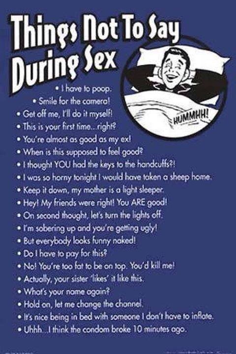 Dirty things to say during sex chart