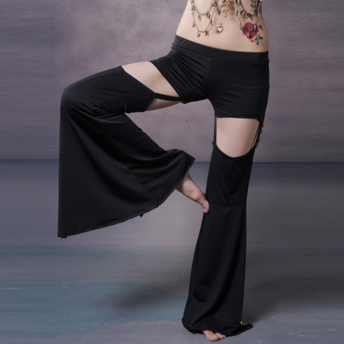 Black harem dance pants for women