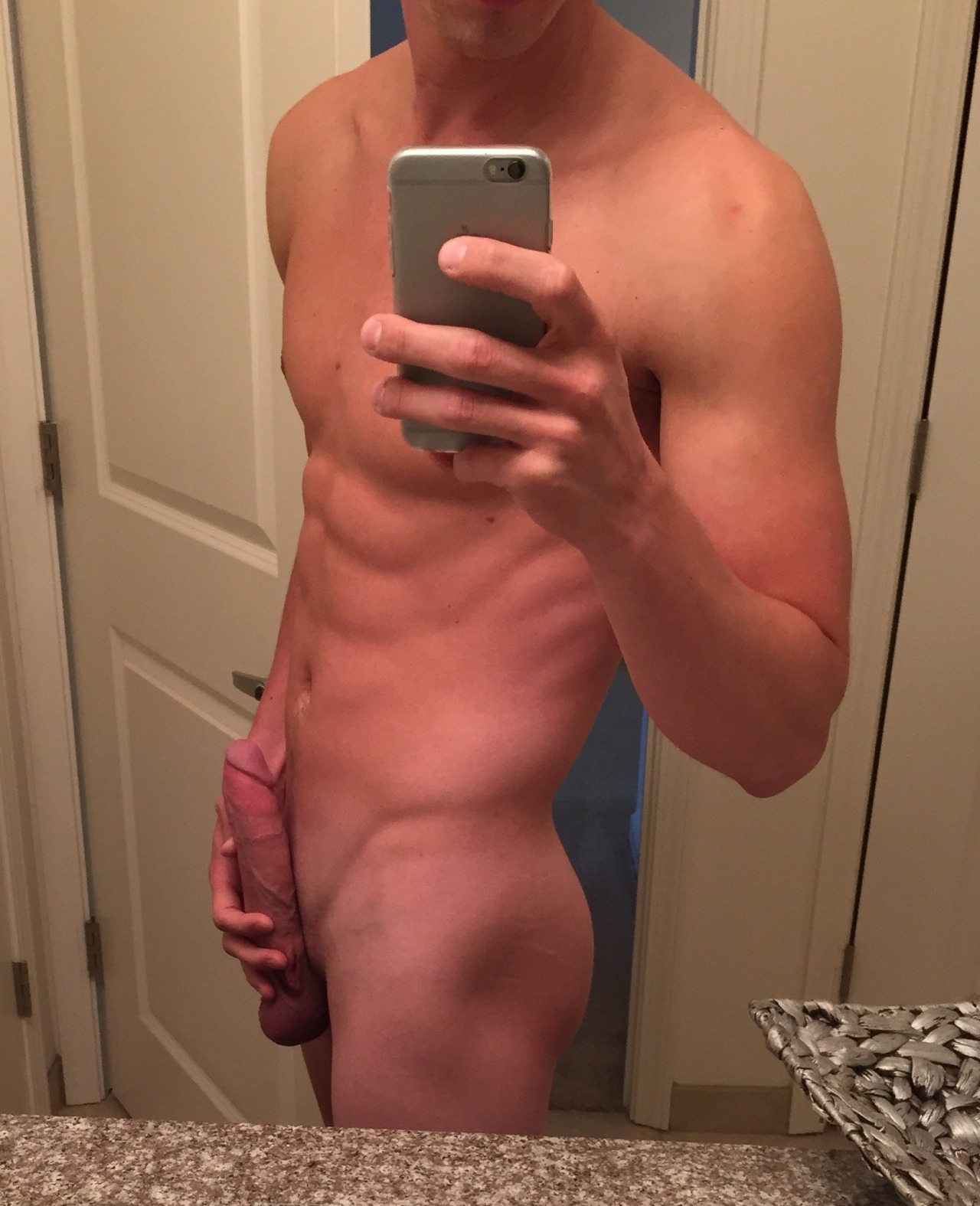 Naked guy selfie dick