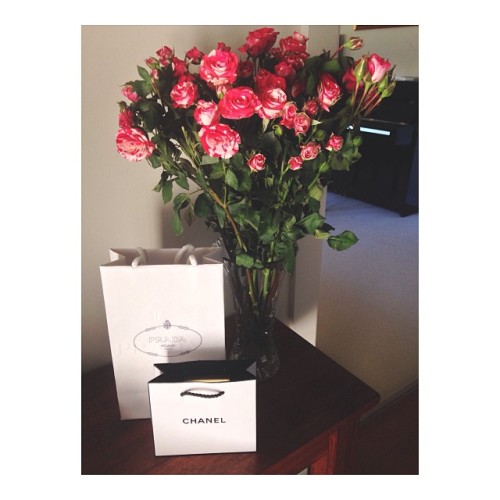 elegantsociety: #prada #flowers #chanel instagram: @clareschuster 