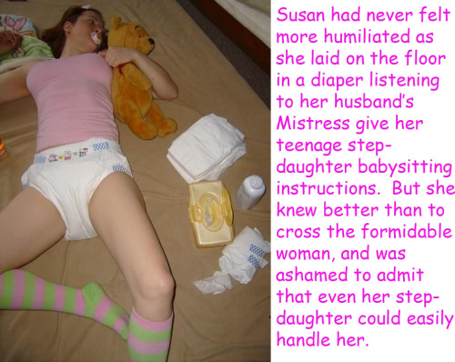 Girl diaper punishment captions