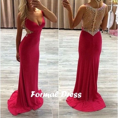Sexy red dress evening gown