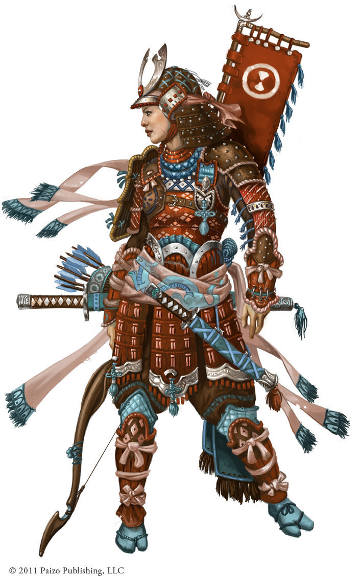 Samurai female warrior fantasy art