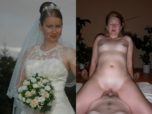 Amateur bride before and after