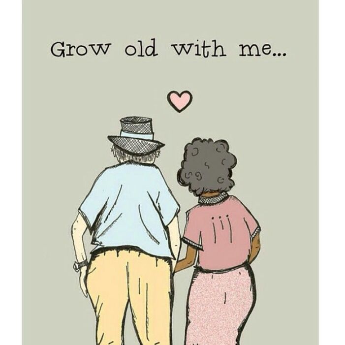 Couple growing old together