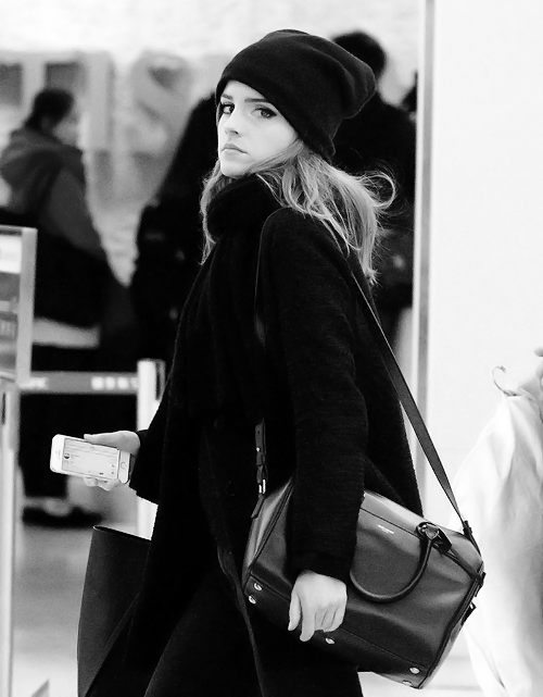  Emma Watson at JFK airport on April 20th, 2014 