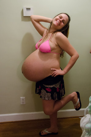Pregnant belly big tits