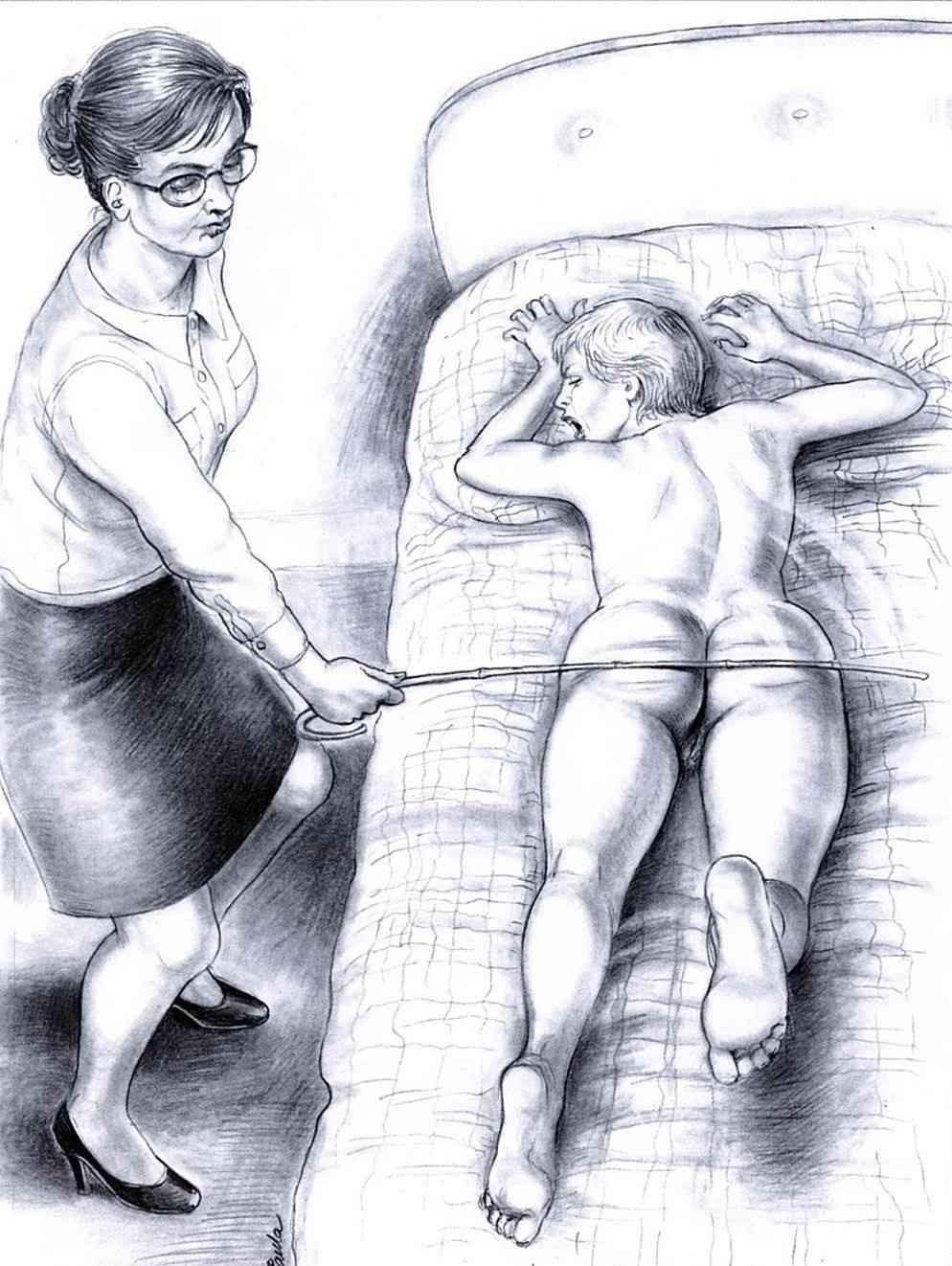 Otk domestic bare bottom spanking mom