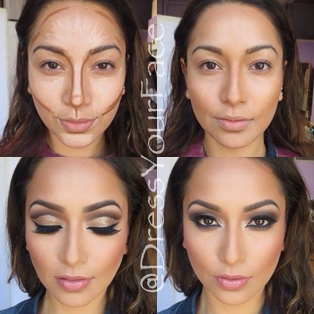 Pretty girls makeup before and after