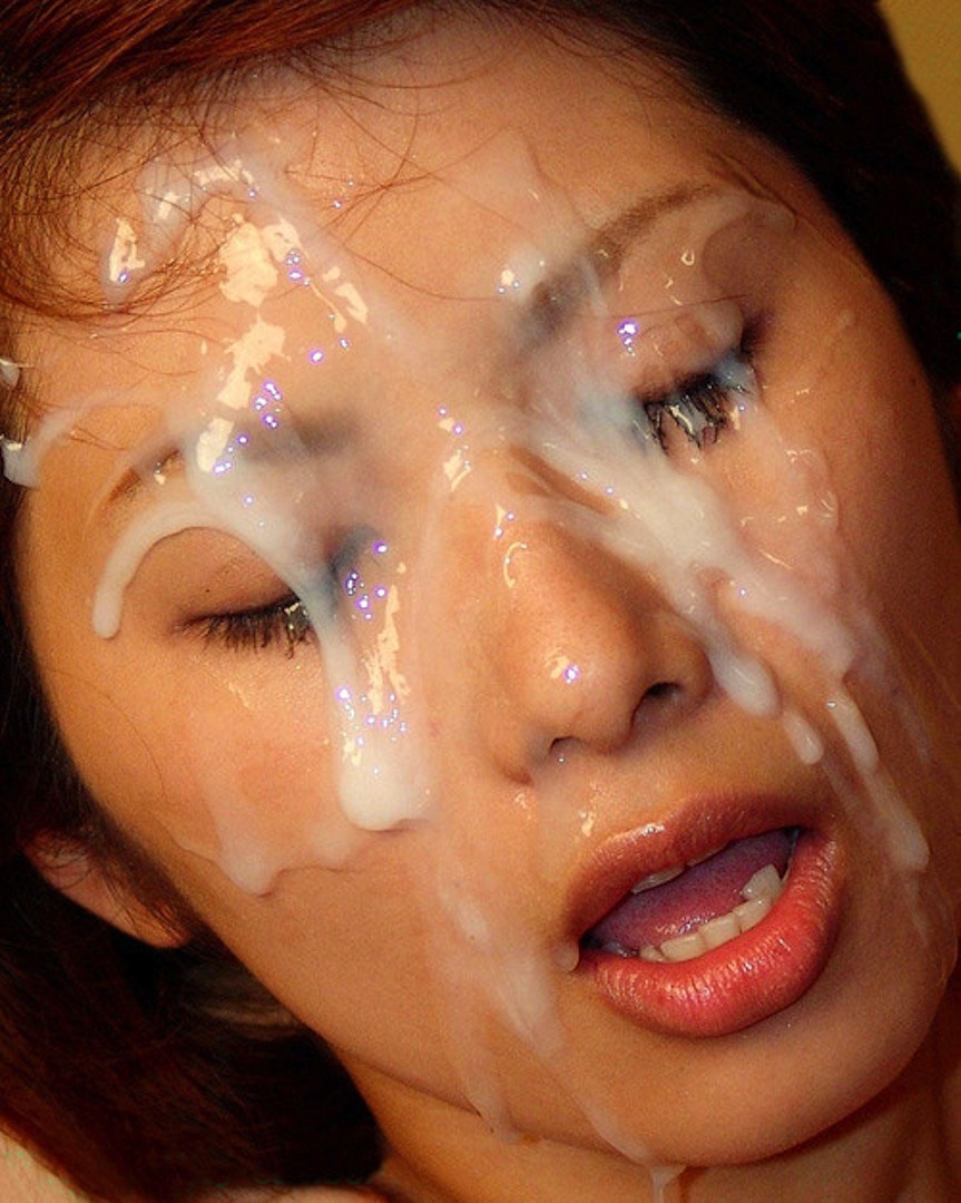 Asian girl bukkake facial